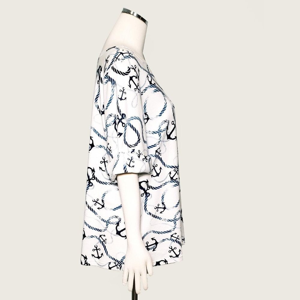 Karen Scott Boatneck Insignia Top​ - Picture 3 of 7
